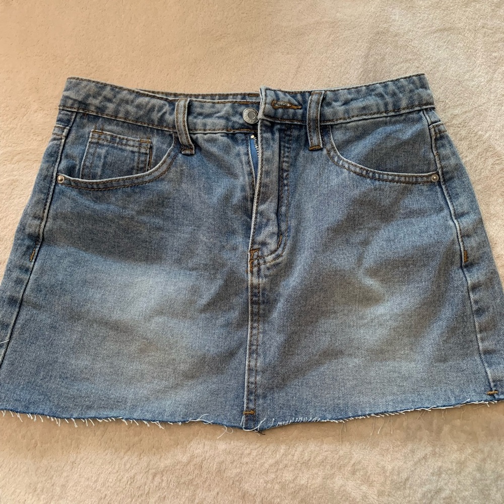 Denim mini skirt